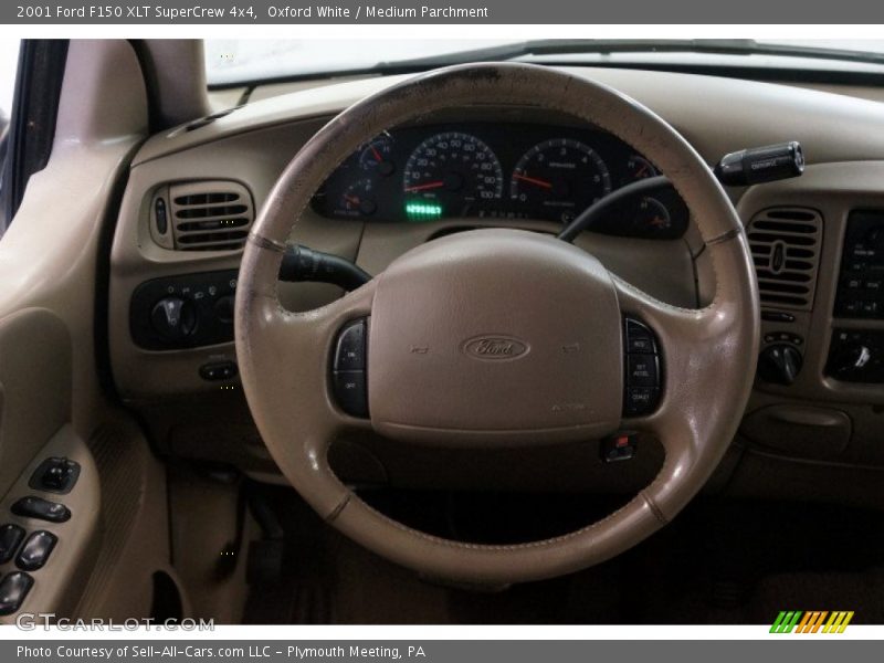 Oxford White / Medium Parchment 2001 Ford F150 XLT SuperCrew 4x4