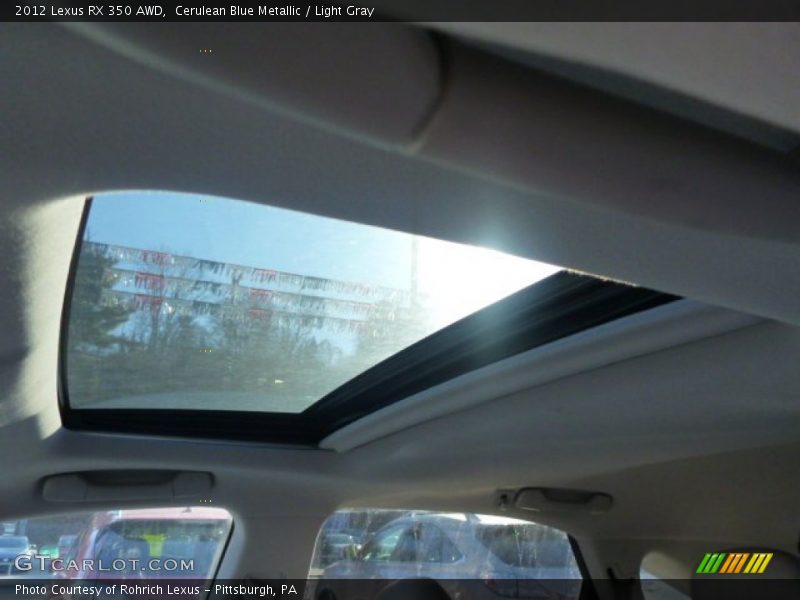 Cerulean Blue Metallic / Light Gray 2012 Lexus RX 350 AWD