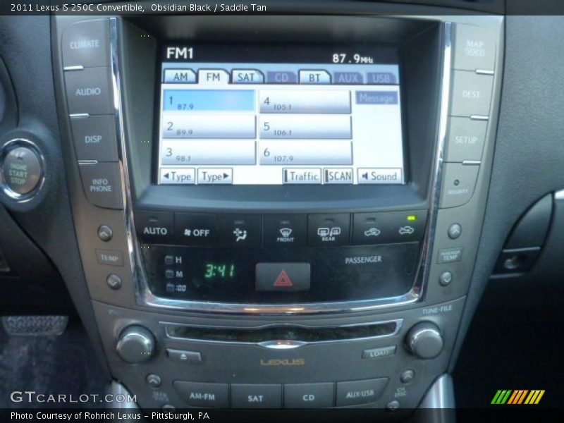 Obsidian Black / Saddle Tan 2011 Lexus IS 250C Convertible