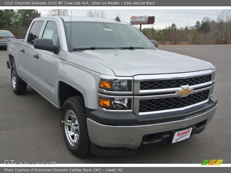 Silver Ice Metallic / Dark Ash/Jet Black 2015 Chevrolet Silverado 1500 WT Crew Cab 4x4