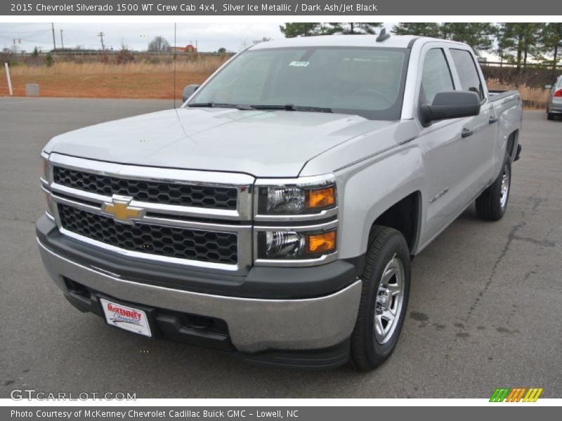 Silver Ice Metallic / Dark Ash/Jet Black 2015 Chevrolet Silverado 1500 WT Crew Cab 4x4