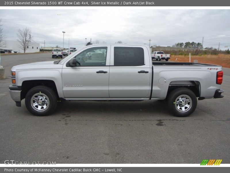 Silver Ice Metallic / Dark Ash/Jet Black 2015 Chevrolet Silverado 1500 WT Crew Cab 4x4