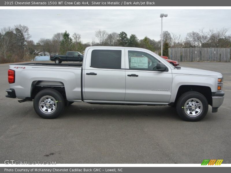 Silver Ice Metallic / Dark Ash/Jet Black 2015 Chevrolet Silverado 1500 WT Crew Cab 4x4