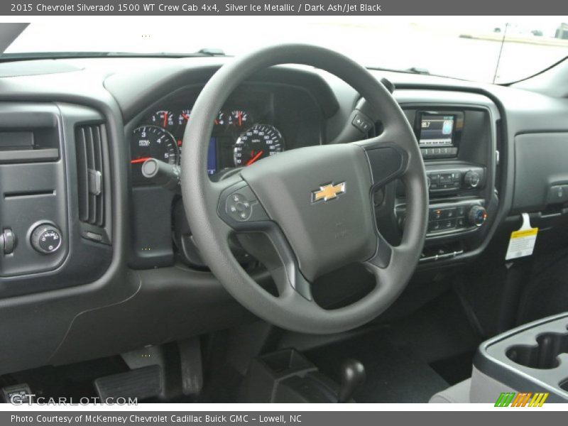 Silver Ice Metallic / Dark Ash/Jet Black 2015 Chevrolet Silverado 1500 WT Crew Cab 4x4