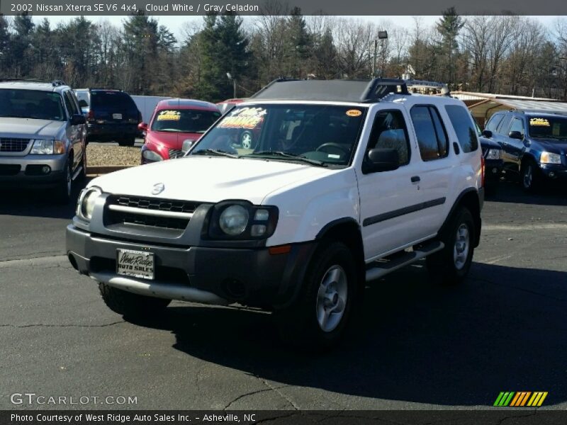 Cloud White / Gray Celadon 2002 Nissan Xterra SE V6 4x4