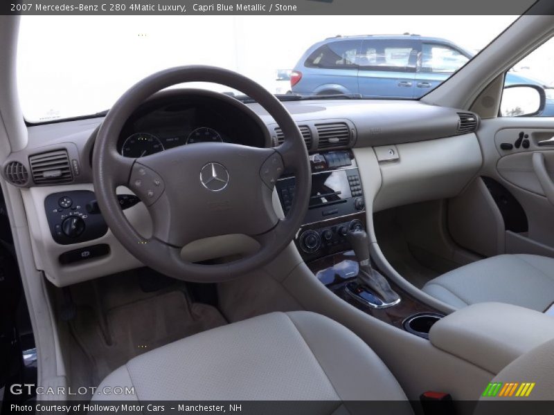 Capri Blue Metallic / Stone 2007 Mercedes-Benz C 280 4Matic Luxury