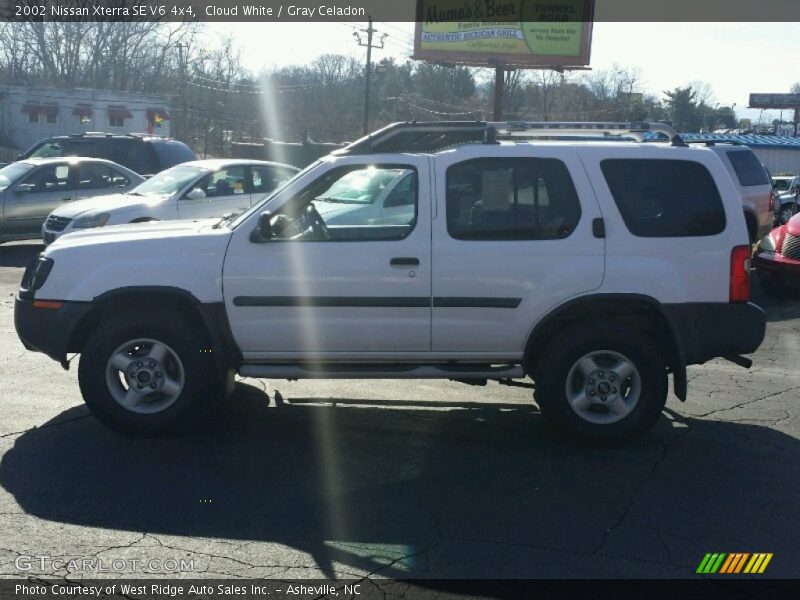 Cloud White / Gray Celadon 2002 Nissan Xterra SE V6 4x4