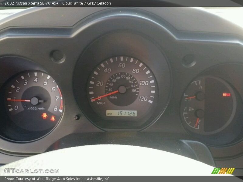 Cloud White / Gray Celadon 2002 Nissan Xterra SE V6 4x4