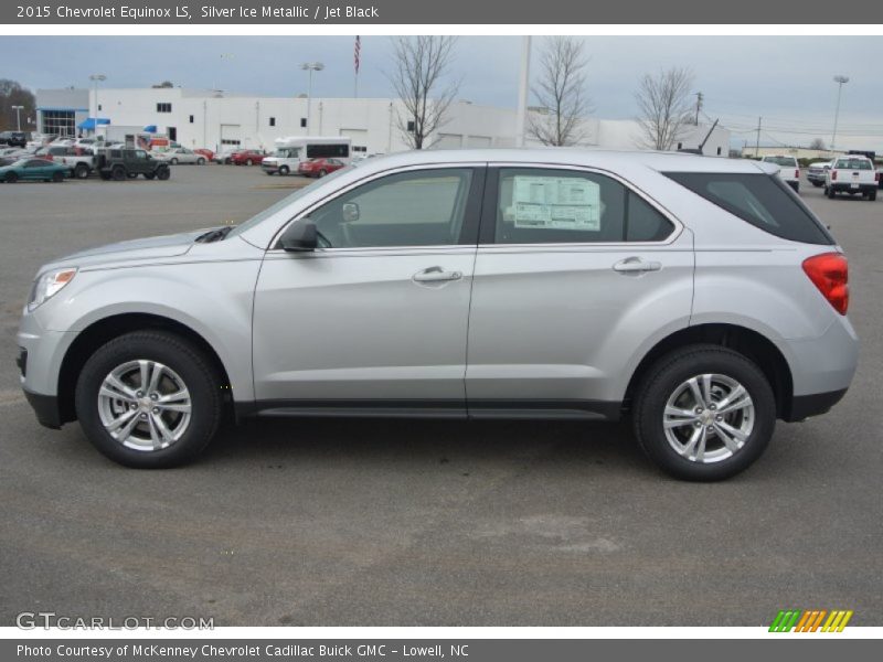 Silver Ice Metallic / Jet Black 2015 Chevrolet Equinox LS