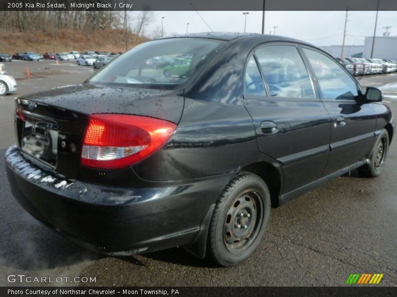 Midnight Black / Gray 2005 Kia Rio Sedan