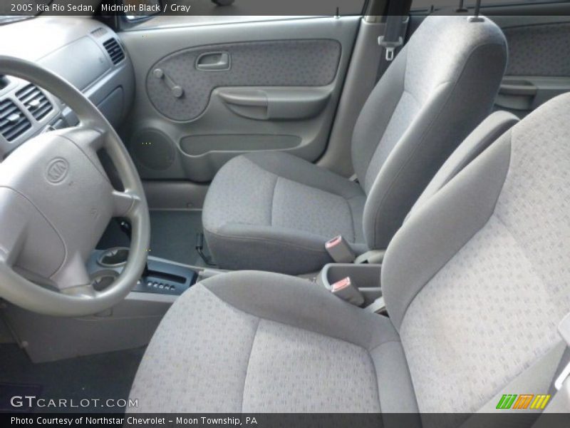 Midnight Black / Gray 2005 Kia Rio Sedan