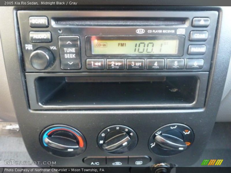 Midnight Black / Gray 2005 Kia Rio Sedan