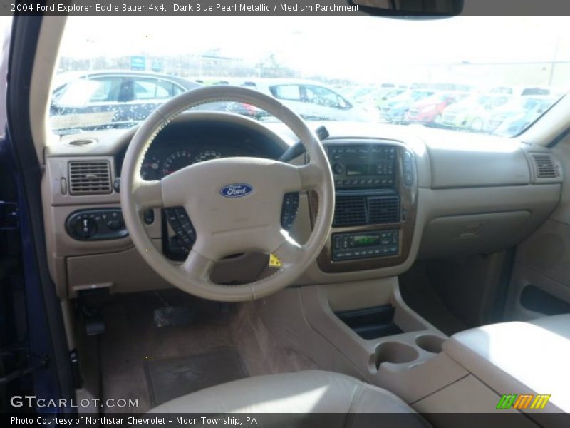 Dark Blue Pearl Metallic / Medium Parchment 2004 Ford Explorer Eddie Bauer 4x4