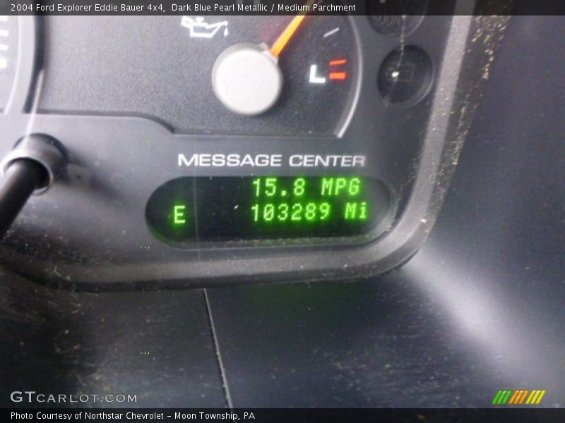 Dark Blue Pearl Metallic / Medium Parchment 2004 Ford Explorer Eddie Bauer 4x4