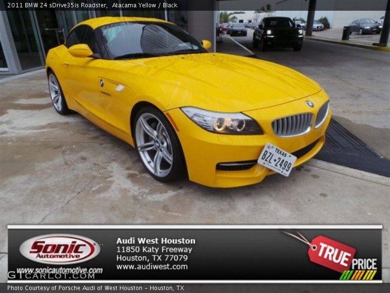 Atacama Yellow / Black 2011 BMW Z4 sDrive35is Roadster