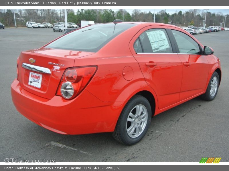 Red Hot / Jet Black/Dark Titanium 2015 Chevrolet Sonic LT Sedan