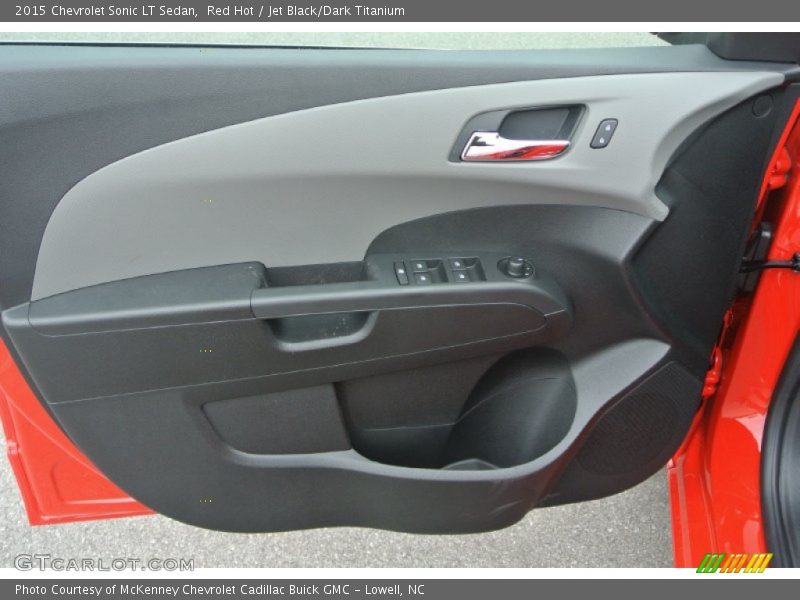 Red Hot / Jet Black/Dark Titanium 2015 Chevrolet Sonic LT Sedan