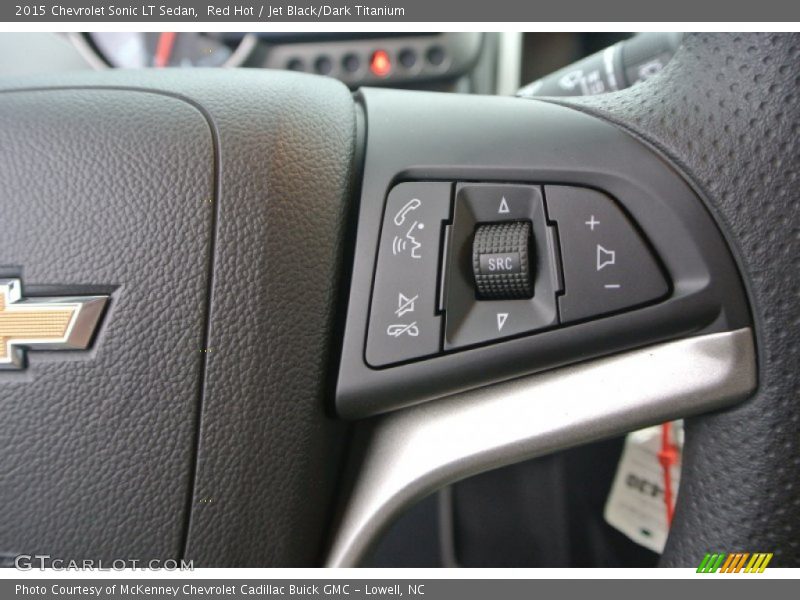 Red Hot / Jet Black/Dark Titanium 2015 Chevrolet Sonic LT Sedan
