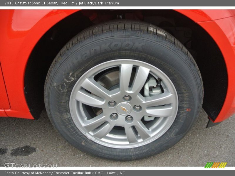 Red Hot / Jet Black/Dark Titanium 2015 Chevrolet Sonic LT Sedan