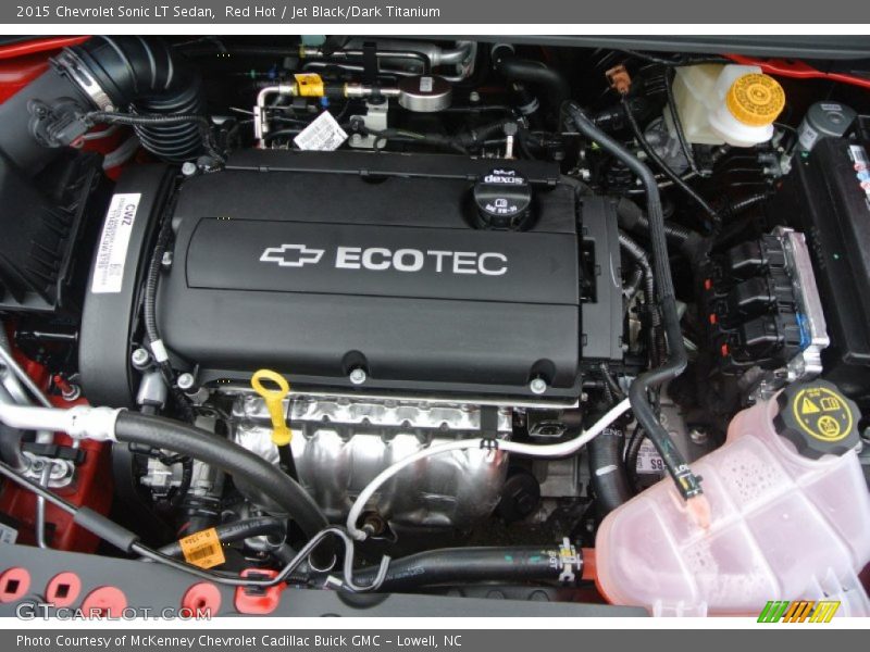 Red Hot / Jet Black/Dark Titanium 2015 Chevrolet Sonic LT Sedan