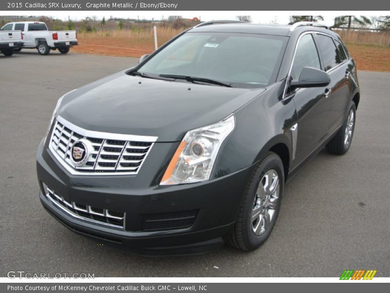 Graphite Metallic / Ebony/Ebony 2015 Cadillac SRX Luxury