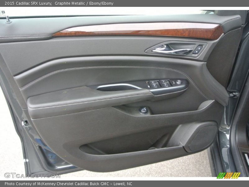 Graphite Metallic / Ebony/Ebony 2015 Cadillac SRX Luxury
