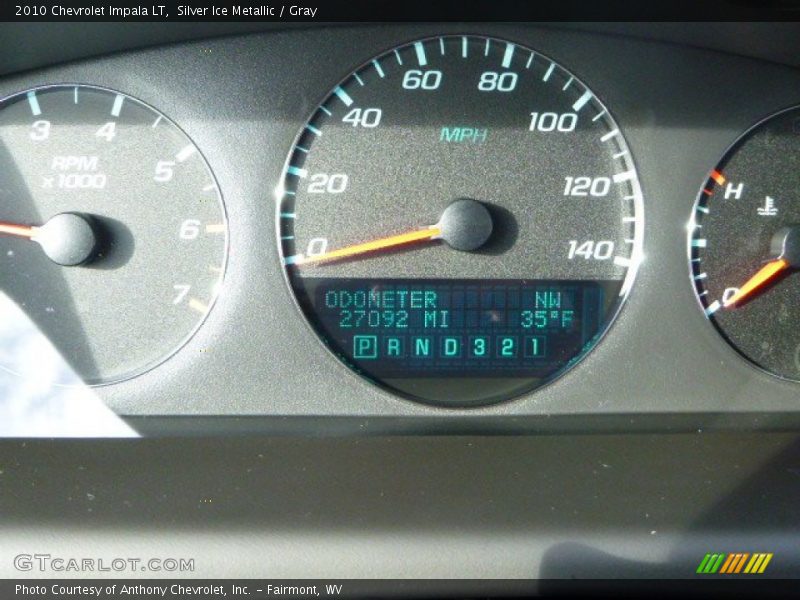 Silver Ice Metallic / Gray 2010 Chevrolet Impala LT