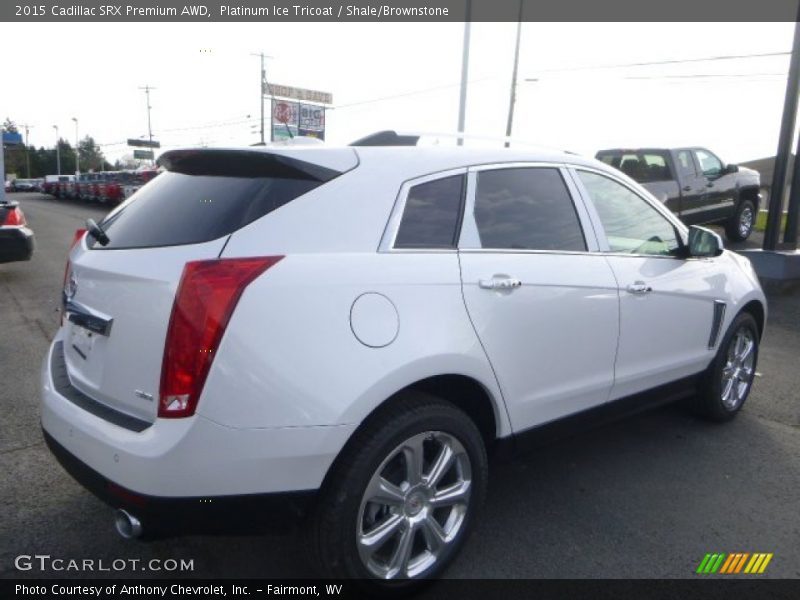 Platinum Ice Tricoat / Shale/Brownstone 2015 Cadillac SRX Premium AWD