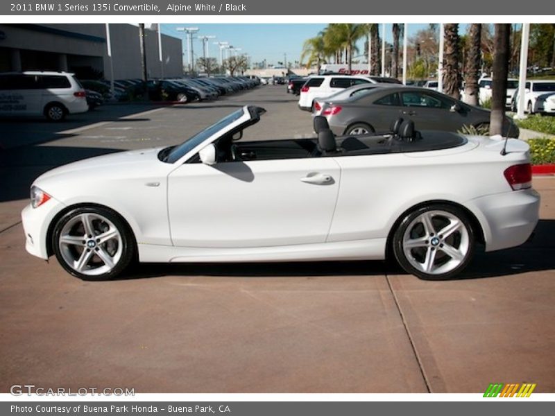 Alpine White / Black 2011 BMW 1 Series 135i Convertible