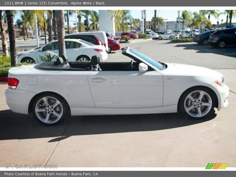 Alpine White / Black 2011 BMW 1 Series 135i Convertible