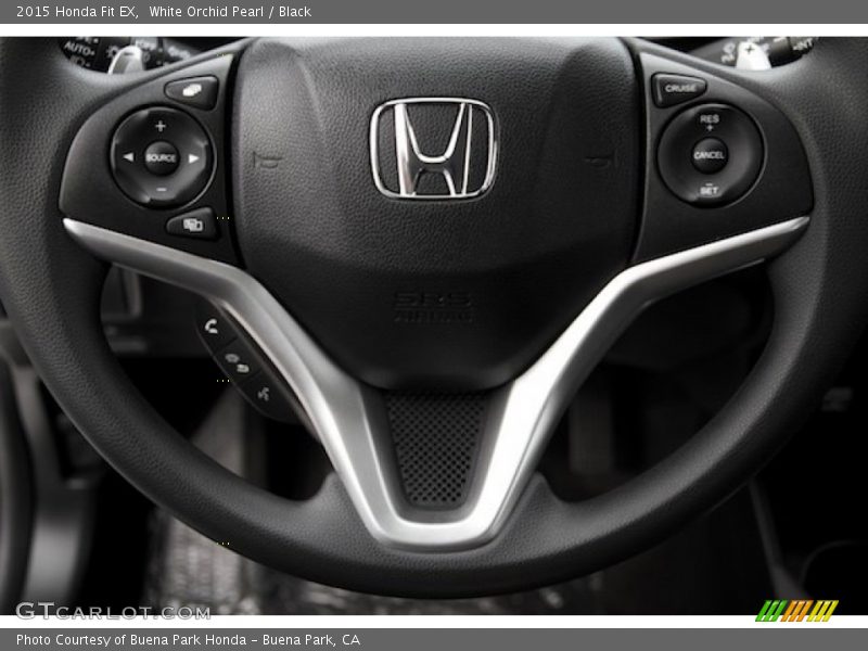 White Orchid Pearl / Black 2015 Honda Fit EX