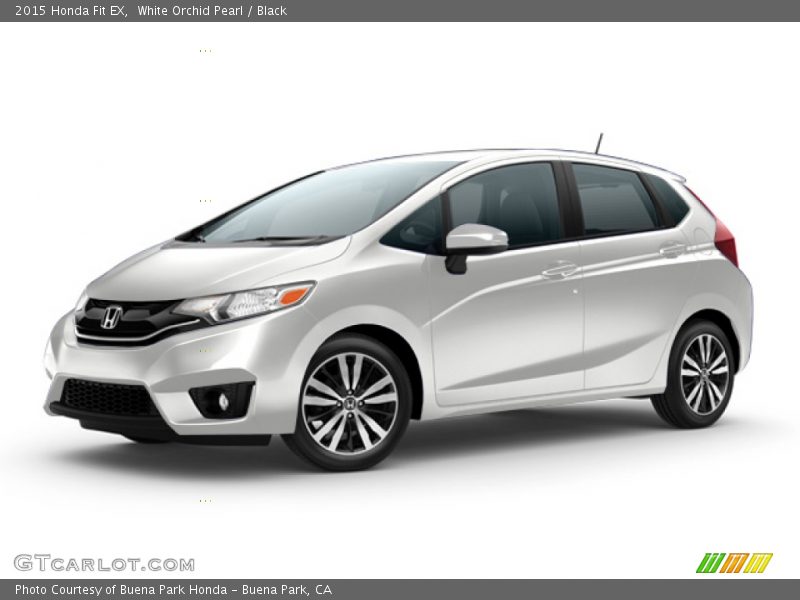 White Orchid Pearl / Black 2015 Honda Fit EX