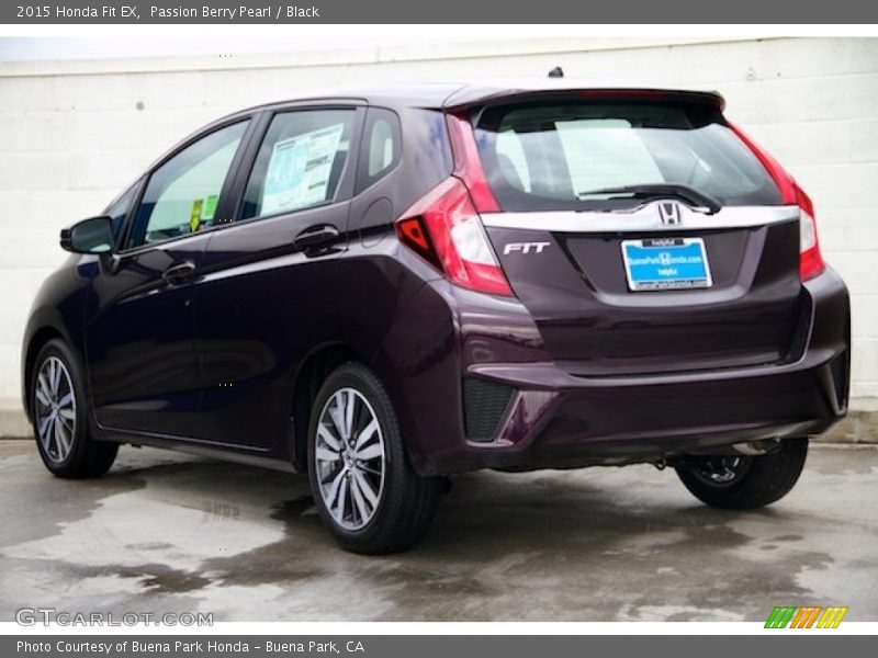 Passion Berry Pearl / Black 2015 Honda Fit EX