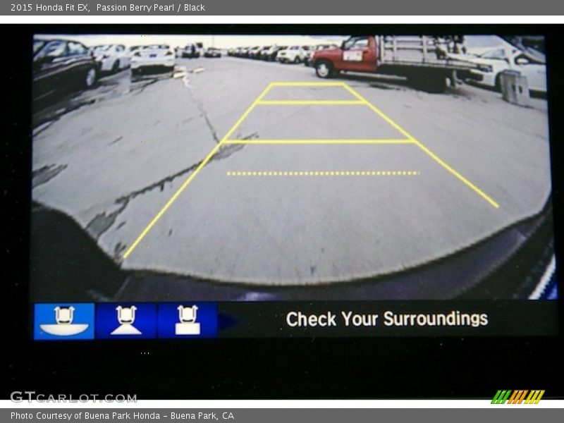 Passion Berry Pearl / Black 2015 Honda Fit EX