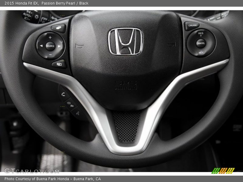 Passion Berry Pearl / Black 2015 Honda Fit EX