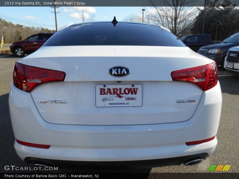 Snow White Pearl / Gray 2013 Kia Optima EX