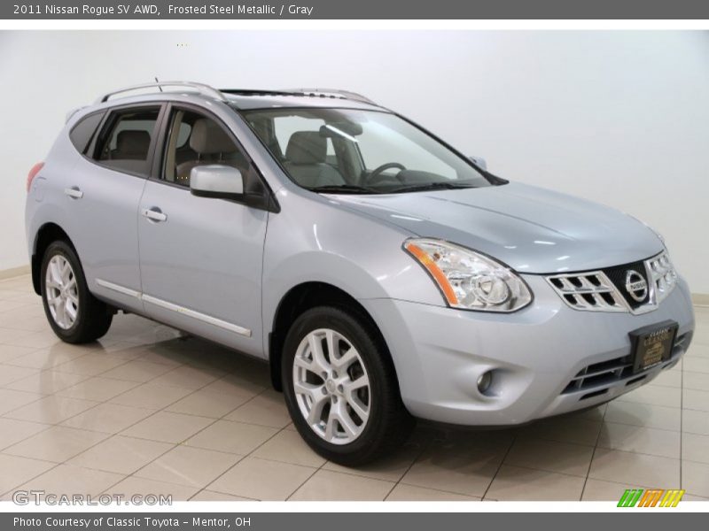 Frosted Steel Metallic / Gray 2011 Nissan Rogue SV AWD