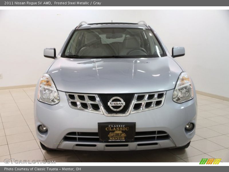Frosted Steel Metallic / Gray 2011 Nissan Rogue SV AWD