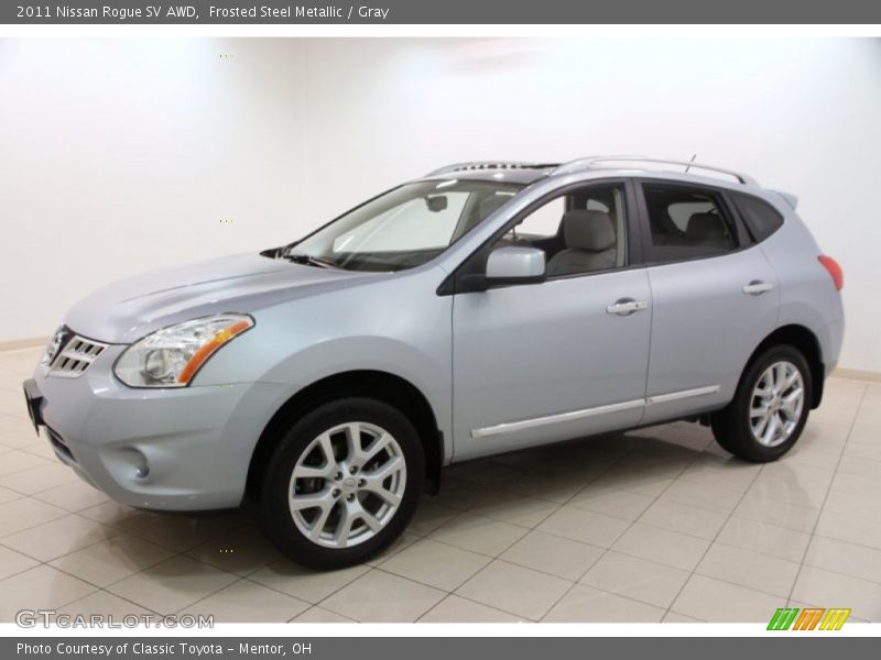 Frosted Steel Metallic / Gray 2011 Nissan Rogue SV AWD