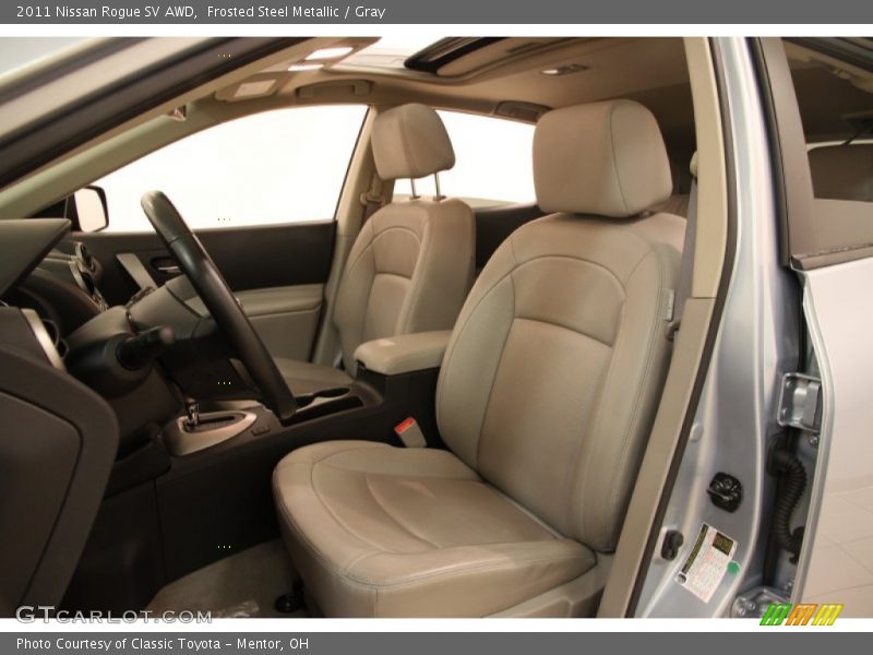 Frosted Steel Metallic / Gray 2011 Nissan Rogue SV AWD