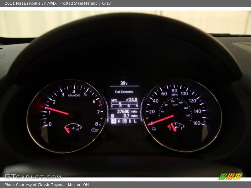 Frosted Steel Metallic / Gray 2011 Nissan Rogue SV AWD
