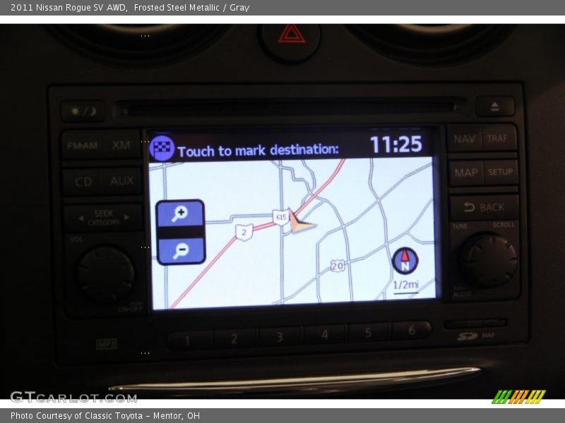 Frosted Steel Metallic / Gray 2011 Nissan Rogue SV AWD