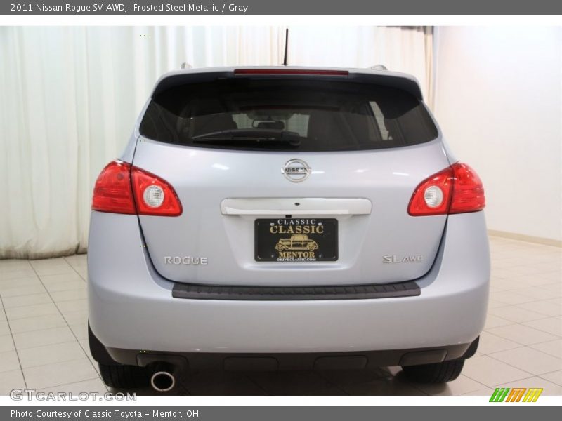 Frosted Steel Metallic / Gray 2011 Nissan Rogue SV AWD