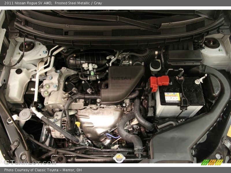 Frosted Steel Metallic / Gray 2011 Nissan Rogue SV AWD