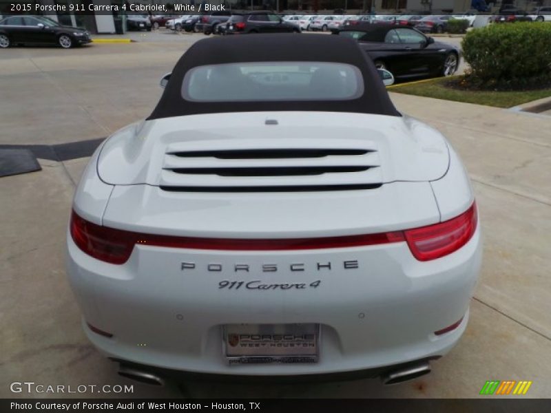 White / Black 2015 Porsche 911 Carrera 4 Cabriolet