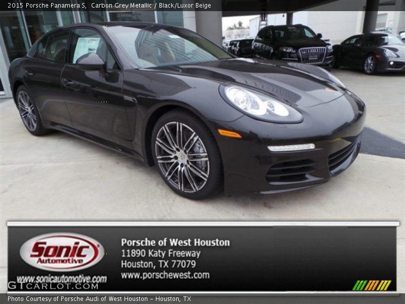Carbon Grey Metallic / Black/Luxor Beige 2015 Porsche Panamera S
