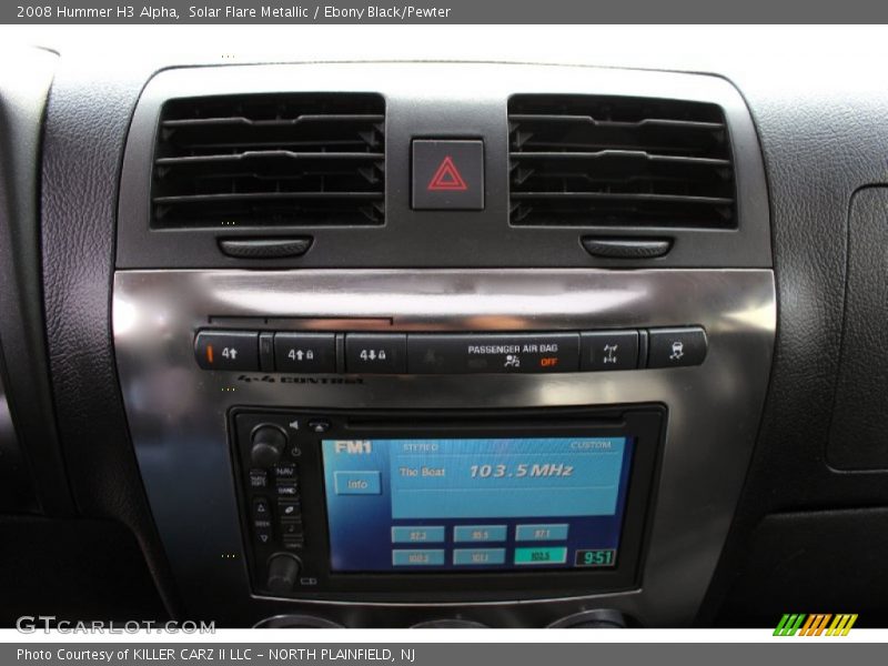 Solar Flare Metallic / Ebony Black/Pewter 2008 Hummer H3 Alpha