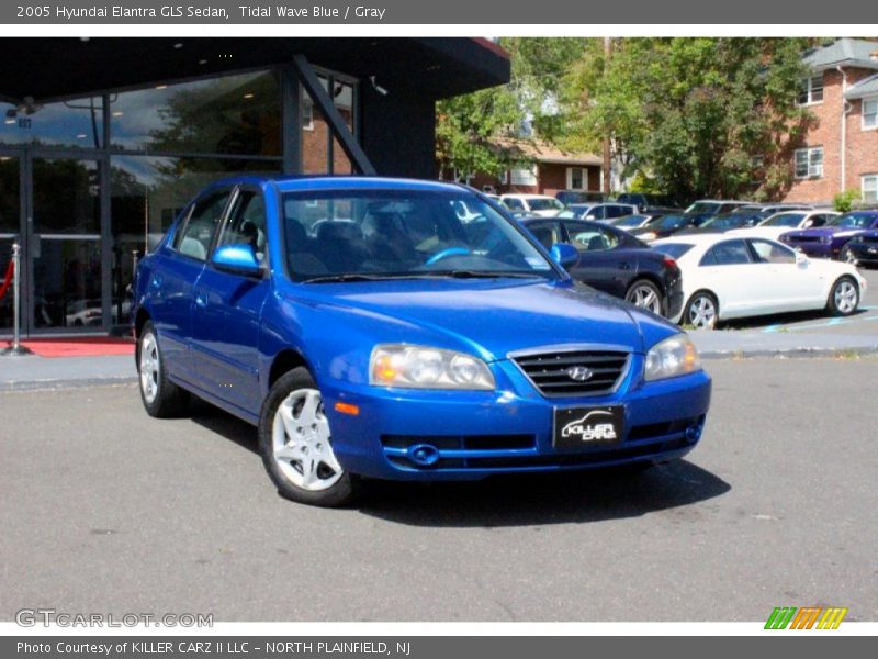 Tidal Wave Blue / Gray 2005 Hyundai Elantra GLS Sedan