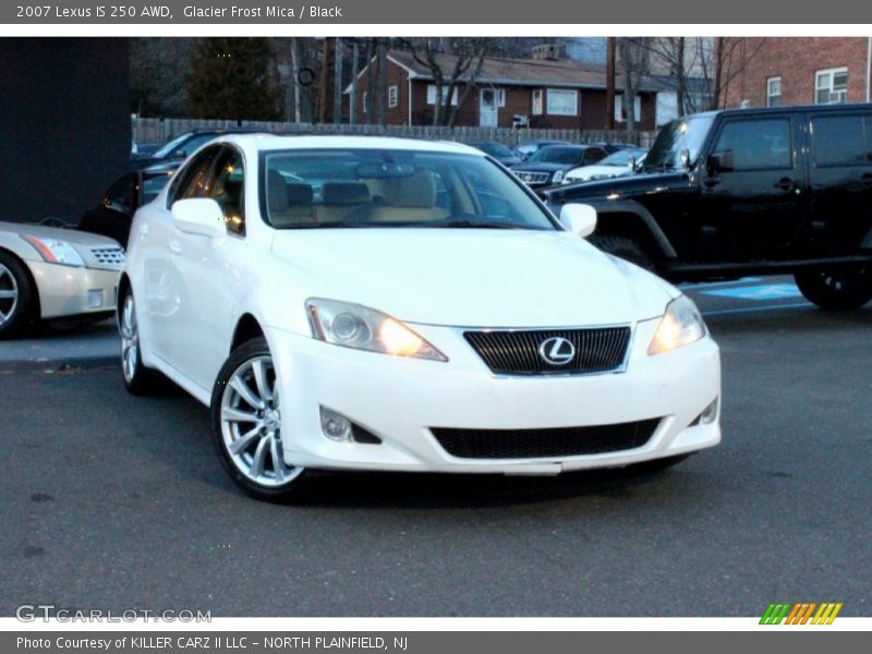 Glacier Frost Mica / Black 2007 Lexus IS 250 AWD
