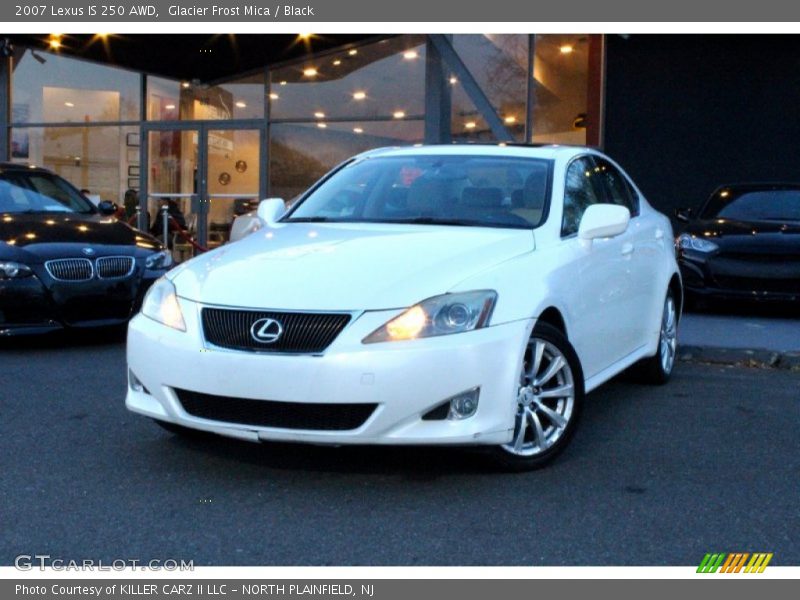 Glacier Frost Mica / Black 2007 Lexus IS 250 AWD